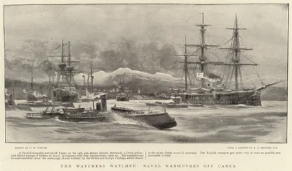 Der Beobachter beobachtet, Marine-Manöver vor Canea